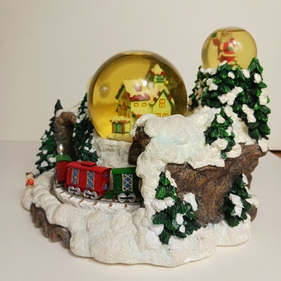San Francisco Music Box Co Snowglobe Rotating Train Winter Wonderland Video - Picture 6 of 11